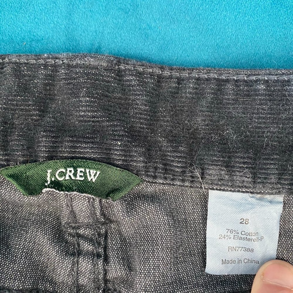 J Crew Skinny Fit Stretch Corduroy Pants in Black - Picture 7 of 10